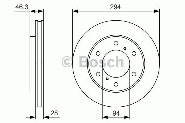 Bosch 0986479S63 Fren Diski Ön L200 05-12 Pajero Sport 1998 Sonrası Havalı