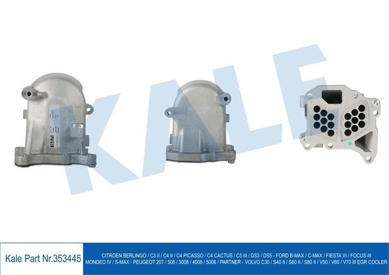 Kale 353445 Egr Soğutucu 207 508 3008 5008 Part-Berl C3 C4 C5 Ds3