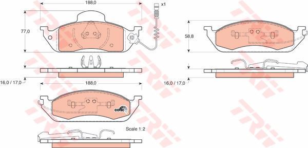 Trw Gdb1378 Fren Balatası Ön M Serısı W163 Ml230 Ml270 Ml320