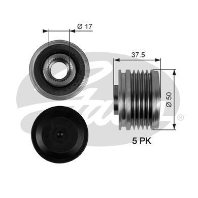 Alternatör Kasnağı Rulmanlı Mercedes A160-A170-A180-A200-B180-B20