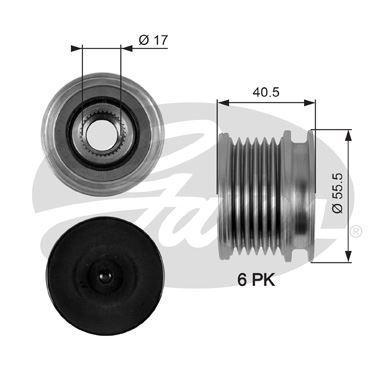 Gates Oap7060 Alternatör Kasnağı Rulmanlı Sprınter Vıto C Serı W2
