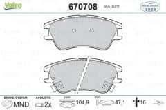 VALEO 670708 ÖN BALATA ATOS 1.0 İ 01=- (ABS'LI) ATOS PRIME 1.0 İ