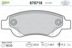 VALEO 670718 ÖN BALATA P107 06/05=- P108 14=-C1 1.0 1.4HDİ 6.05=-