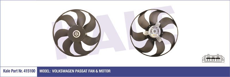 Kale 415100 Fan Motoru Passat Davlumbazlı 250 80W 345Mm