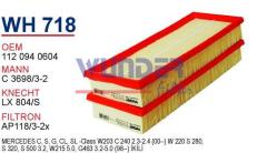 WUNDER WH718 HAVA FİLTRESİ - MERCEDES 220 KASA S280 - S320 - S500