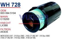 WUNDER WH728 HAVA FİLTRESİ - MERCEDES 208 BUS