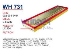 WUNDER WH731 HAVA FİLTRESİ - MERCEDES 507D - 609D - 809D 86-94