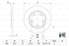 Bosch 0986479F44 Fren Diski Bd2789