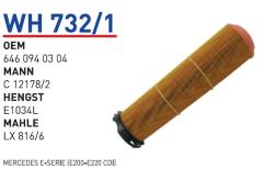 WUNDER WH732/1 HAVA FİLTRESİ - MERCEDES E-SERİE(E200-E220 CDİ)