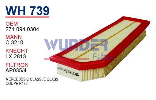 WUNDER WH739 HAVA  FİLTRESİ - MERCEDES C -KLASSE/ E-KLASSECOUPE-C