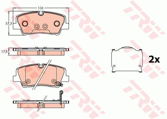Trw Gdb3646 Fren Balatası Arka H350 15-