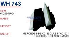 WUNDER WH743 HAVA FİLTRESİ - MERCEDES-BENZ - E-CLASS (W212) - E35