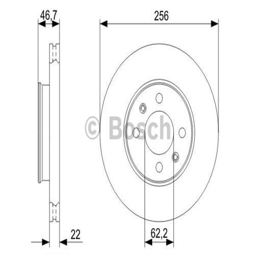 Bosch 0986479R77 Fren Diski Ön Accent Era 2007 Sonrası İ20 2009 Sonrası / Rıo II 05