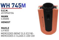WUNDER WH745M HAVA FİLTRESİ - MERCEDES BENZ CLS (C218)-MERCEDES C