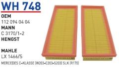WUNDER WH748 HAVA FİLTRESİ - MERCEDES C-KLASSE(W203-C203-S203) SL