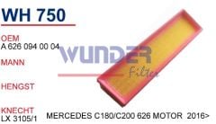 WUNDER WH750 HAVA FİLTRESİ - MERCEDES C-KLASEC180-C200 BLUTEC