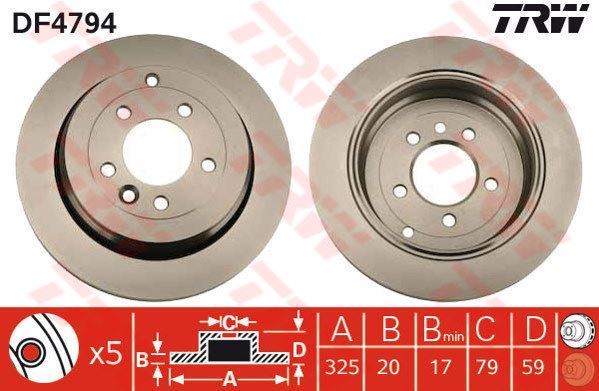 Trw Df4794 Fren Diski Arka Range Rover Sport 05-13 Dıscovery Iıı