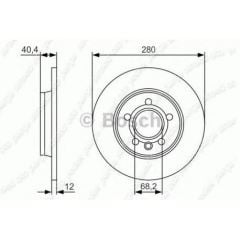 Bosch 0986479R91 Fren Diski Arka Transporter T4 T4 1997-2003 Düz 280M