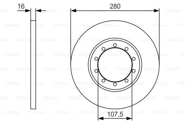 Bosch 0986479R92 Fren Diski Arka Transıt V347 2006 Sonrası Önden Ve Arkada