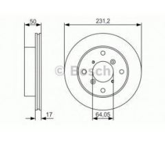 Bosch 0986479R96 Fren Diski Ön Justy 95-03 / Alto 1995 Sonrası Swıft Sf310