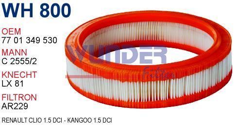 WUNDER WH800 HAVA FİLTRESİ - RENAULT R9-R11-R19