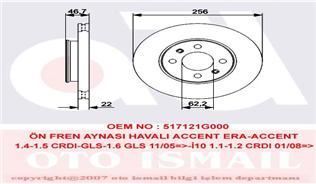 Trw Df4839 Fren Diski Ön Accent Era 2007 Sonrası İ20 2009 Sonrası / Rıo Iı 2005 Sonrası Hava