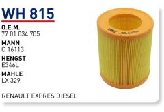 WUNDER WH815 HAVA FİLTRESİ - RENAULT EXPRES DiESEL