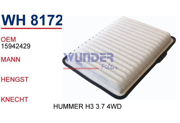 WUNDER WH8172 HAVA  FİLTRESİ - HUMMER H3 3.7 4WD