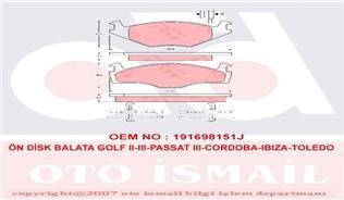 Trw Gdb454 Fren Balatası Ön Golf I Golf Iı 1983 Sonrası Golf Iıı 1991 Sonrası Jetta