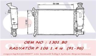 VALEO 730372 SU RADYATÖRÜ 106 91-96 1.4 TU3M MT NAC