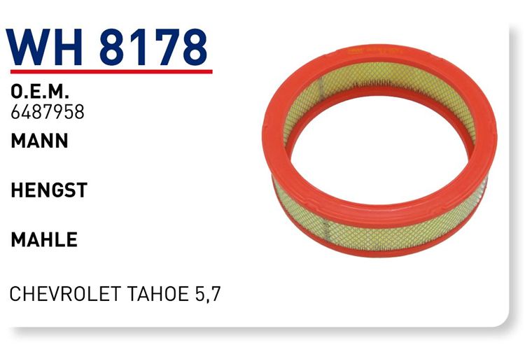 WUNDER WH8178 HAVA FİLTRESİ - CHEVROLET TAHOE 5,7