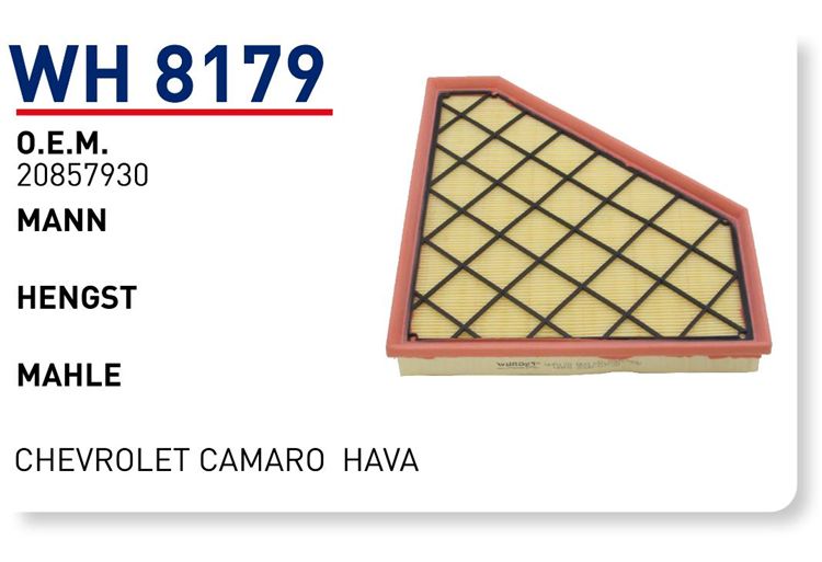WUNDER WH8179 HAVA FİLTRESİ - CHEVROLET CAMARO
