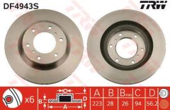 Trw Df4943S Fren Diski Ön Pajero 2006 Sonrası Havalı 332Mm