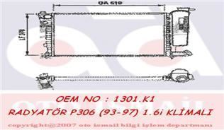 VALEO 730630 SU RADYATÖRÜ 306 93- 1.6 8V TU5JP 1.8 XU7JP4 AC / XS