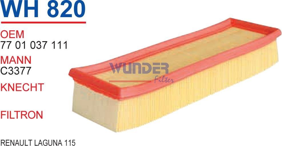WUNDER WH820 HAVA FİLTRESİ - RENAULT LAGUNA 115