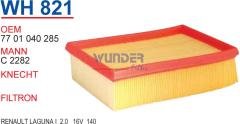 WUNDER WH821 HAVA FİLTRESİ - RENAULT LAGUNA I 2.0 16V 140