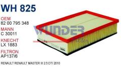 WUNDER WH825 HAVA FİLTRESİ - Renault Master III 2.5 DTI 2010-