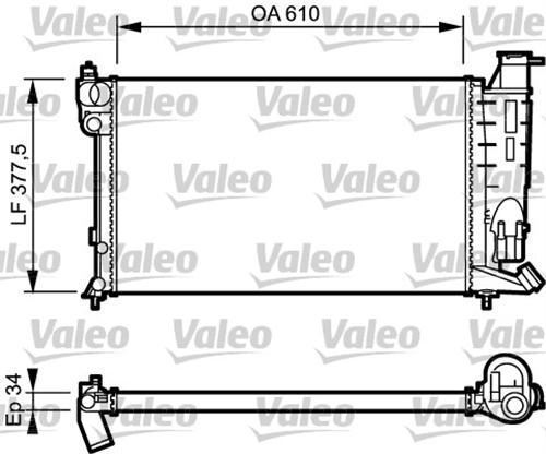 VALEO 730983 SU RADYATÖRÜ 306 93- 1.8 2.0 AT / ZX 93-