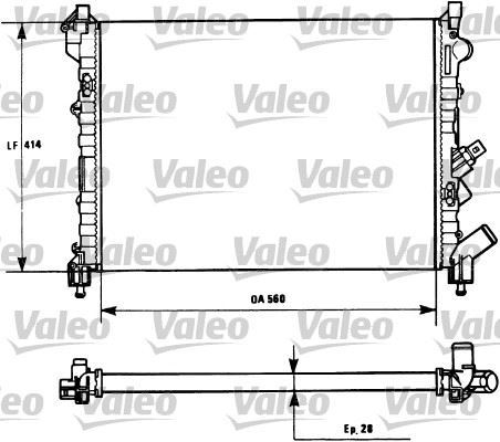 VALEO 731128 SU RADYATÖRÜ LAGUNA I  94- 1.6 16V NAC 1.8 2.0 2.0 8