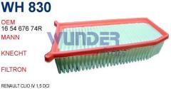WUNDER WH830 HAVA FİLTRESİ - RENAULT CLİO IV 1,5 DCİ