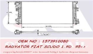 VALEO 731166 SU RADYATÖRÜ ULYSSE 94- SCUDO 95- / ZETA 94- / 806 9