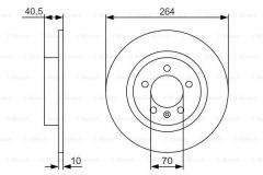 Bosch 0986479S88 Fren Diski Arka Corsa D 2006 Sonrası Corsa E  2014 Sonrası Adam 13-