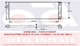 VALEO 731265 SU RADYATÖRÜ POLO CLASSIC 95-99 1.6I 1.8I 1.9D CADDY