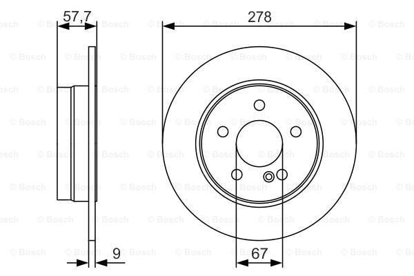 Bosch 0986479S96 Fren Diski Arka Mercedes C Serısı 09-
