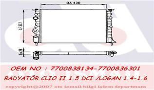 VALEO 731378 SU RADYATÖRÜ CLIO II 1.5 DCI 65PS NAC K7M K7J E7J K4