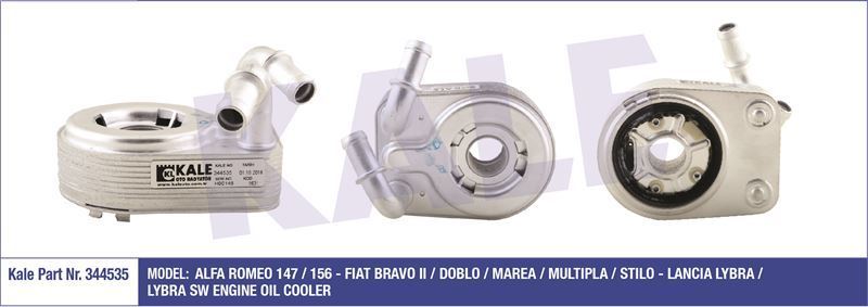 Kale 344535 Yağ Soğutucusu Doblo 2001 Sonrası 1.9 Jtd Bravo Iı 2007 Sonrası Stılo 0