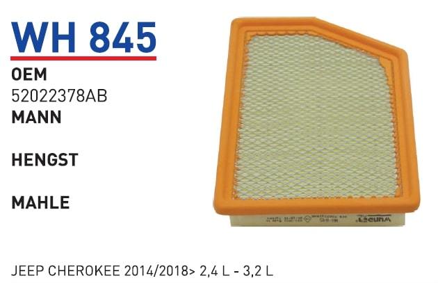 WUNDER WH845 HAVA FİLTRESİ - JEEP CHEROKEE 2014/2018- 2,4 L - 3,2