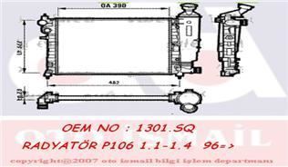 VALEO 731498 SU RADYATÖRÜ 106 96-99 1.6 8V TU5JP 1.4 8V TU3JP NAC