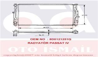 VALEO 731537 SU RADYATÖRÜ PASSAT B5 97- 1.6I 1.8I 1.8T 1.9 TDI 2.