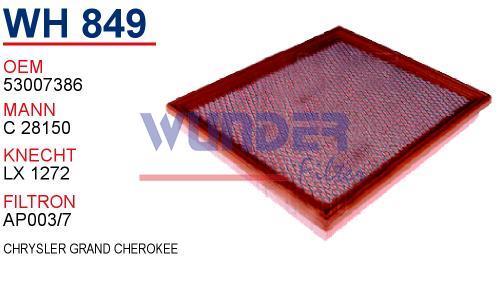 WUNDER WH849 HAVA FİLTRESİ - CHRYSLER GRAND CHEROKEE